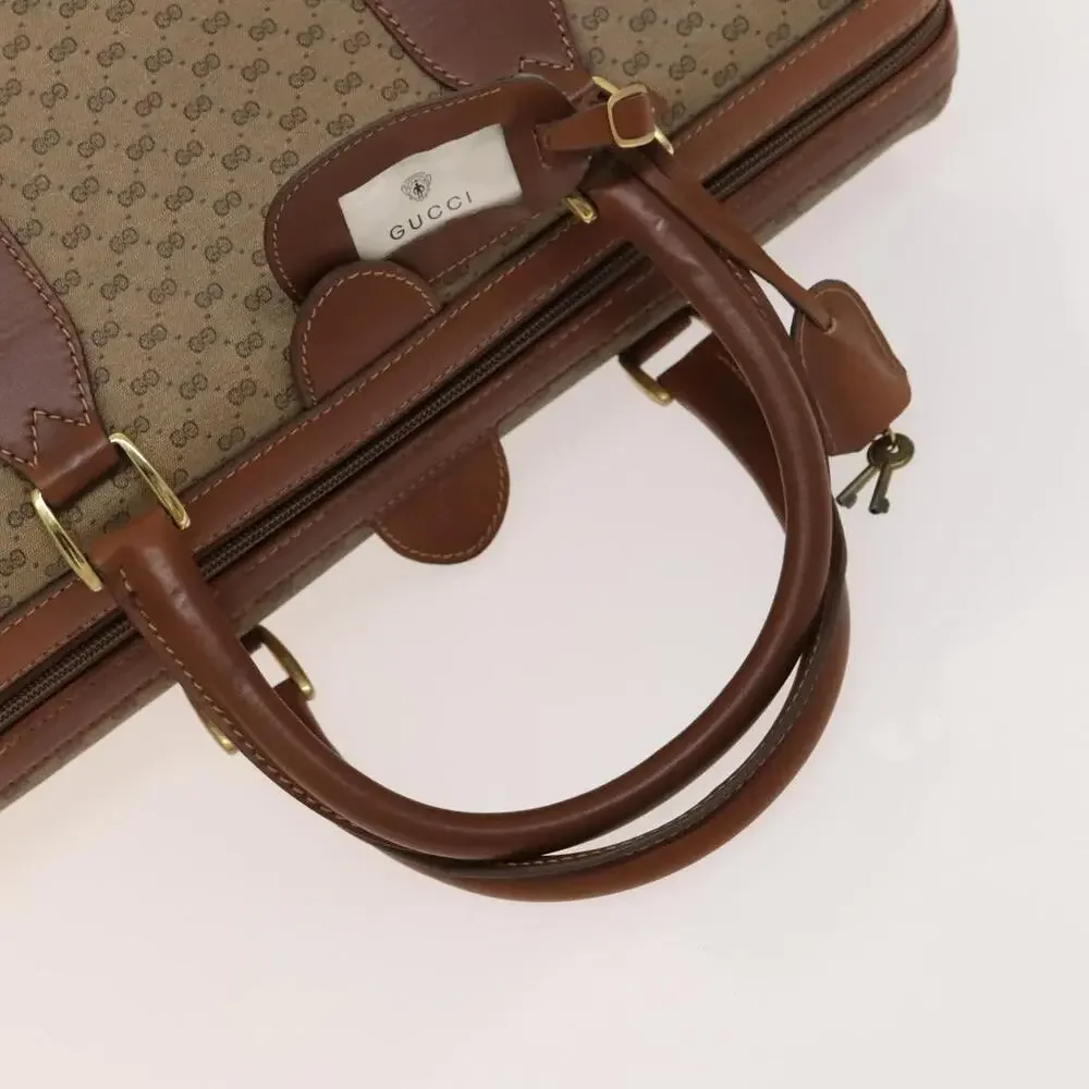 GUCCI Micro GG Supreme Boston Bag Pvc Beige Gold 012 024 0467 45